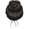High bun - black