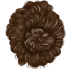 Curly bun - dark brown