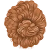 Curly bun - ginger