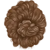 Curly bun - brown