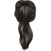 High ponytail - black