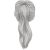 High ponytail - grey