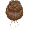 High bun - brown