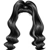 Young woman hair - black 22