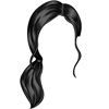Young woman hair - black 21