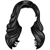Old woman hair - black 7
