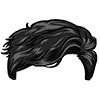 Young woman hair - black 2