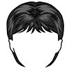 Young woman hair - black 1