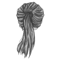 Ponytail Gray Hair