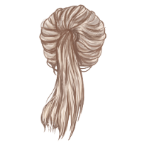Ponytail Light Blonde Hair