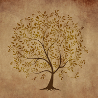 Tableau arbre de vie personnalisé, Famille, Prénom, Chêne