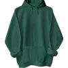 Hoodie Tmavě zelená sleeve