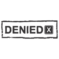 X Denied Stamp