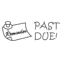 Pin PAST DUE! Stamp