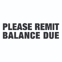 PLEASE REMIT BALANCE DUE Stamp