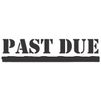 Stencil PAST DUE Stamp