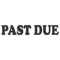 Serif Past Due Stamp