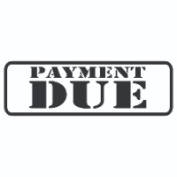 Stencil Box Payment Due Stamp