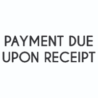PAYMENT DUE UPON RECEIPT Stamp