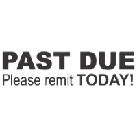Bold Please Remit PAST DUE Stamp