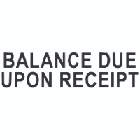 BALANCE DUE UPON RECEIPT Stamp