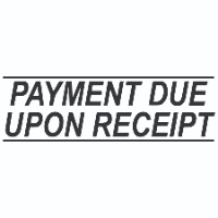 Italic PAYMENT DUE Stamp