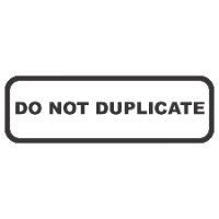 Rounded Box Do Not Duplicate Stamp