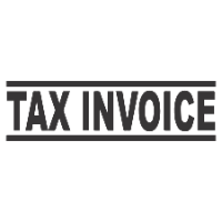 Bold Double Line Tax Invoice Stamp